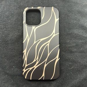 CASELY “Midnight Ride” IPhone 12 Pro Max Black case with good metallic waves